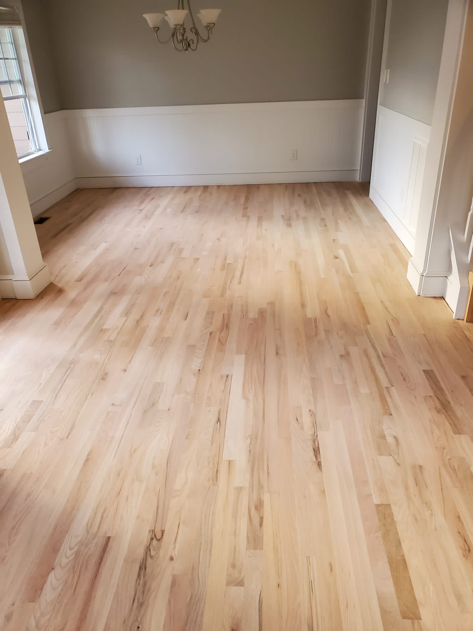 Natural hardwood flooring installation